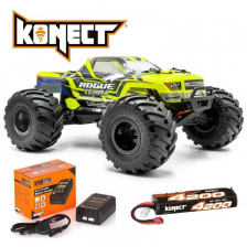 Hobbytech Monster Truck Rogue Terra Brushed scala 1/10 - 100% RTR Combo Pack Giallo (art. 1.ROGT.YE.RTR-PACK)