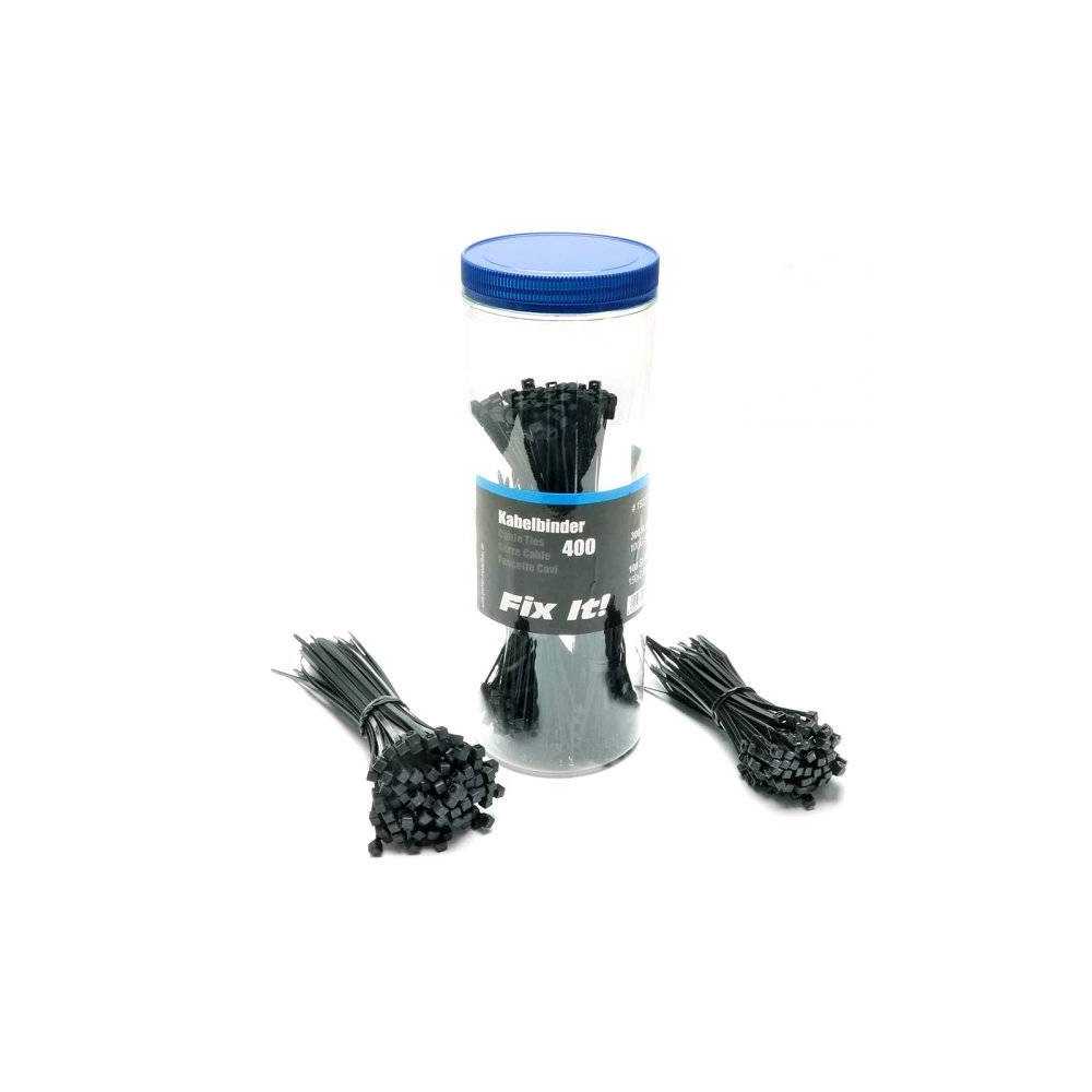Pichler Confezione da 400 Fascette per cablaggio 100x2,5mm e 150x2,5mm (art. 15227)