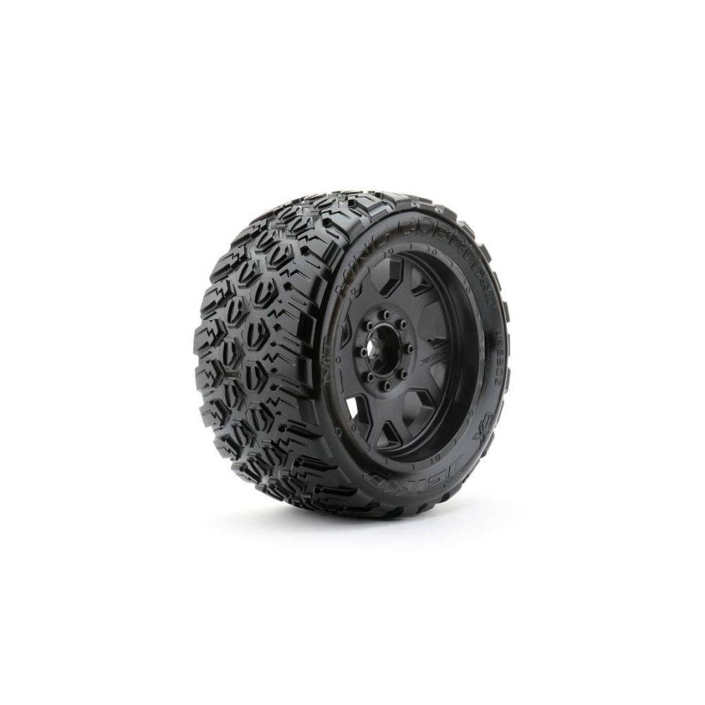 Jetko Coppia gomme EX XMT King Cobra Belted Traxxas X-maxx esagono 24mm cerchi Neri (art. JK5802CBXMAXX)