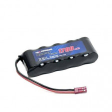 Pink Performance Batteria Ricevente Straight Ni-Mh 6V 1700mAh doppio Connettore JR e JST peso 120gr (art. PP6-1700S)