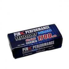 Pink Performance Batteria Ricevente Straight Ni-Mh 6V 1700mAh doppio Connettore JR e JST peso 120gr (art. PP6-1700S)