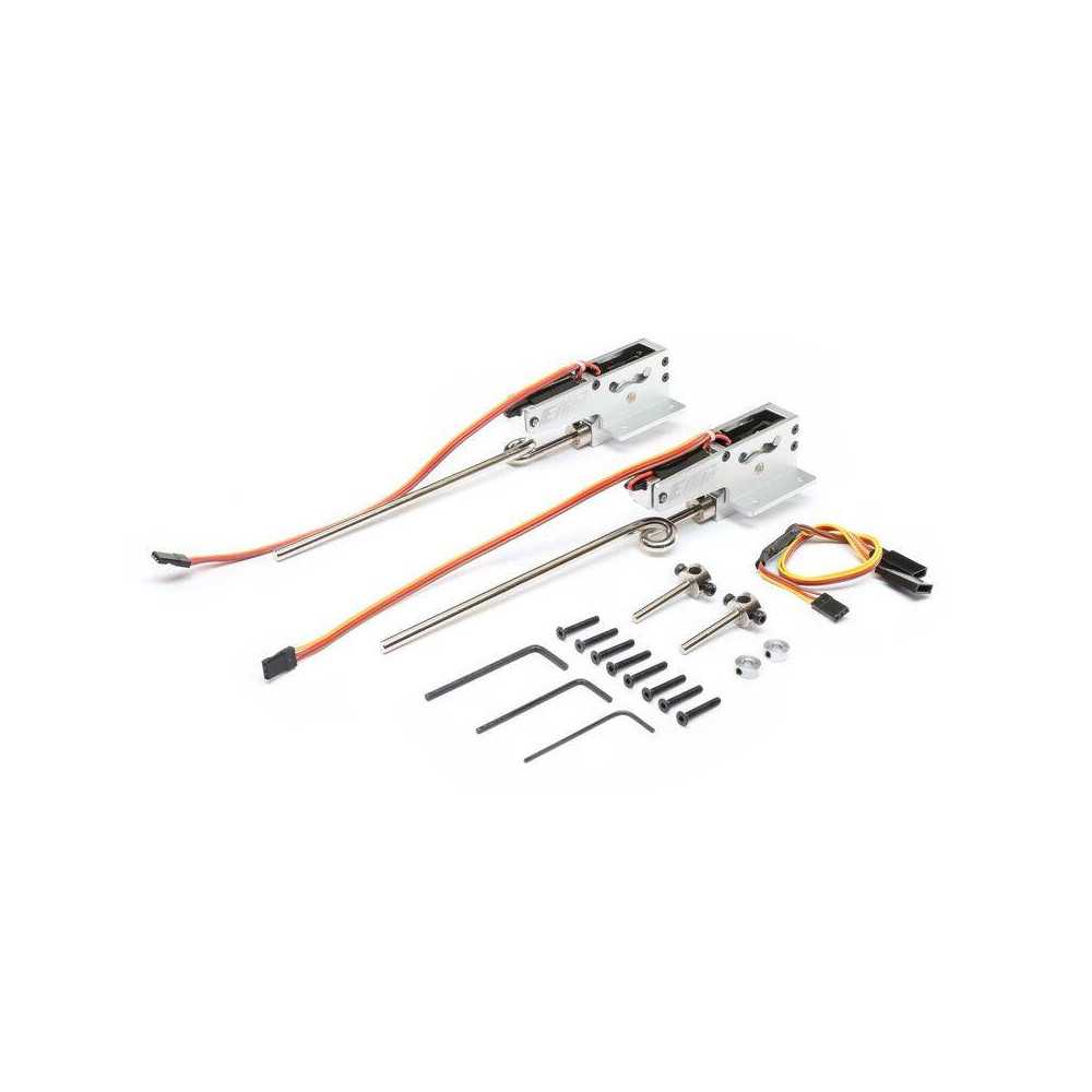 E-Flite Coppia carrelli retrattili elettrici 60-120 con rotazione 95° per Corsair (art. EFLG520)