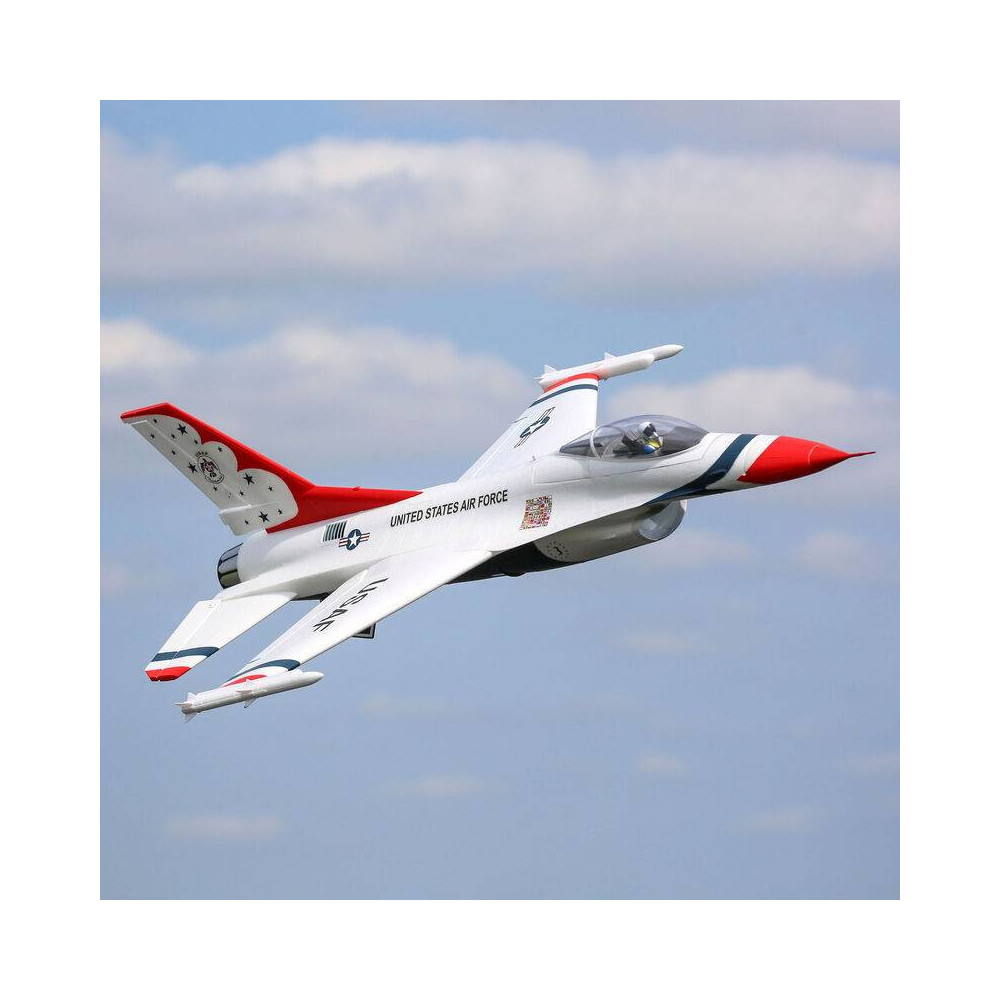 E-flite F-16 Thunderbirds 70mm EDF BNF Basic con AS3X e SAFE Select (art. EFL178500)