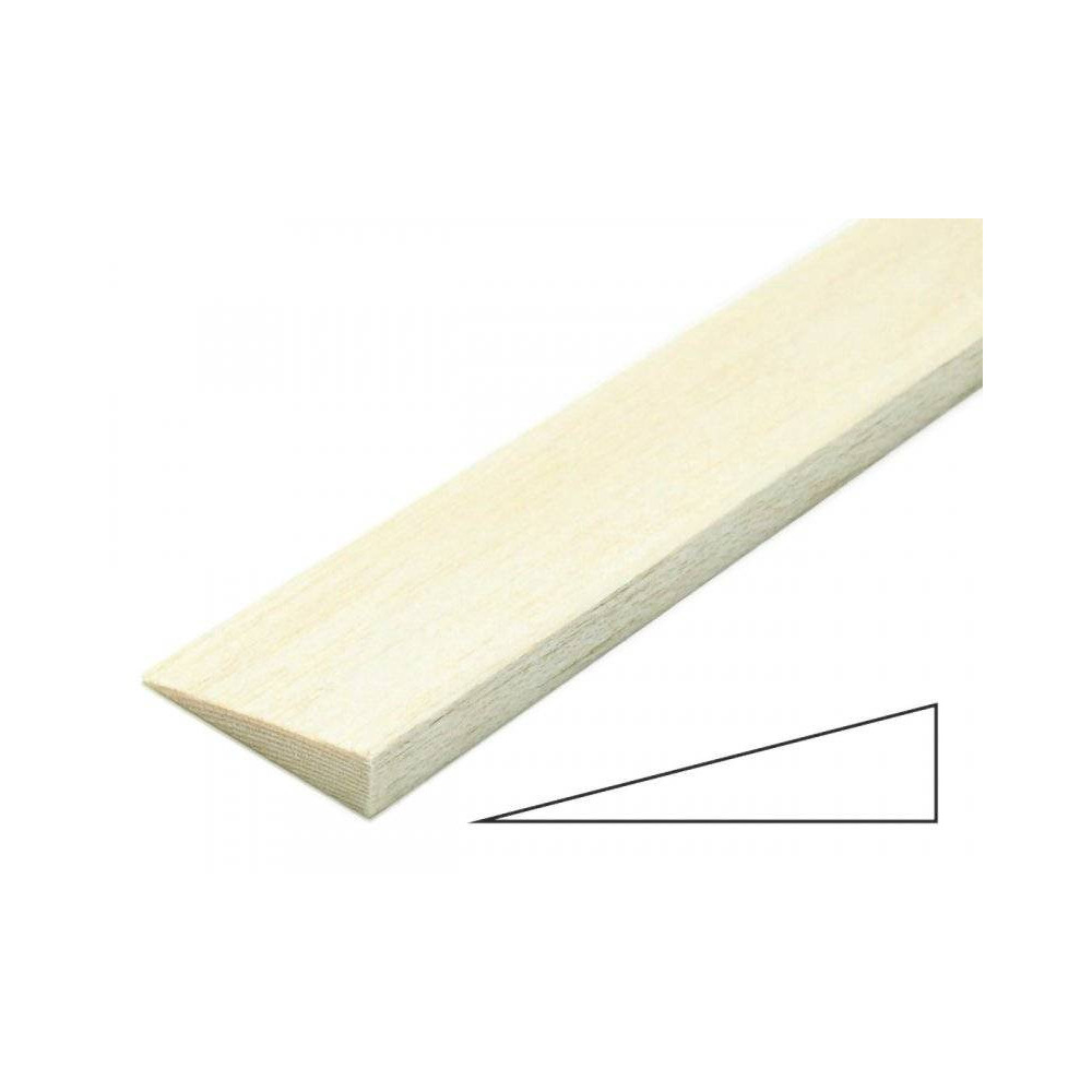 Pichler Listello Terminale Triangolare Asimmetrico in balsa 5x25x1000mm 2 pezzi (art. 16012)