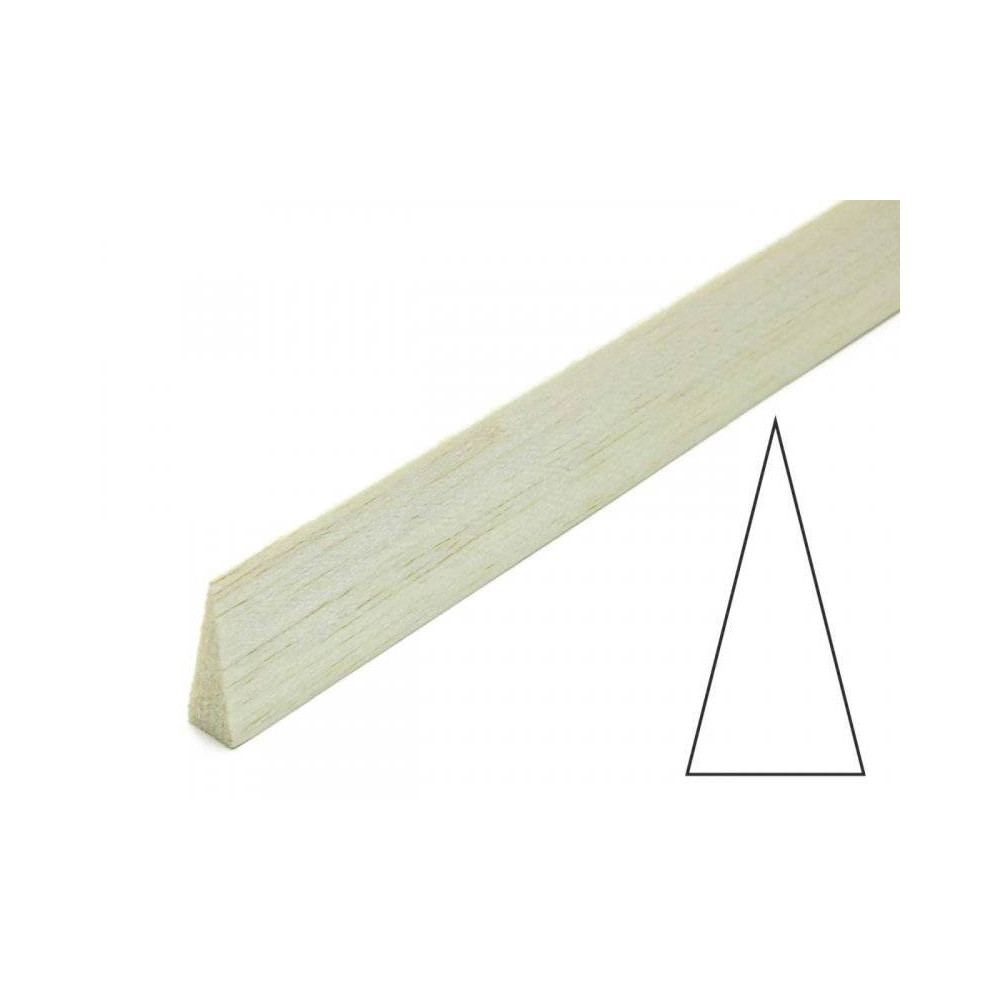 Pichler Listello Terminale Triangolare Simmetrico in Balsa 10x50x1000mm 2 pezzi (art. 16068)