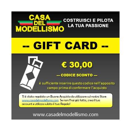 GIFT CARD Casa del Modellismo Euro 30,00