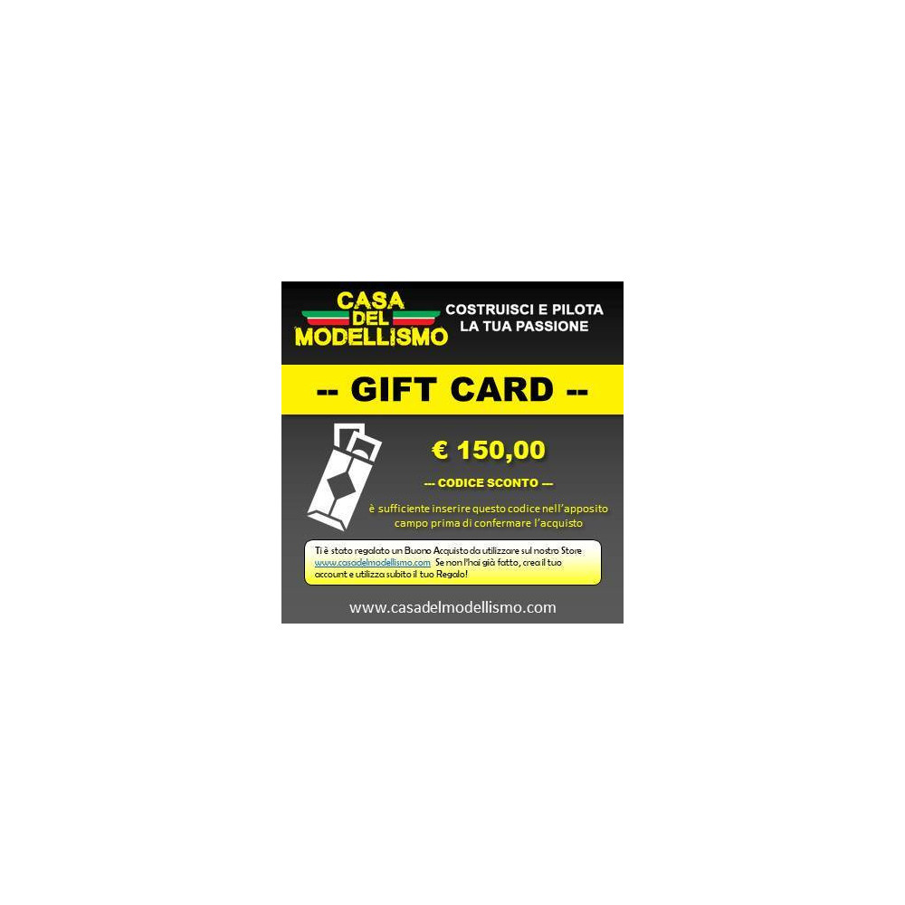 GIFT CARD Casa del Modellismo Euro 150,00