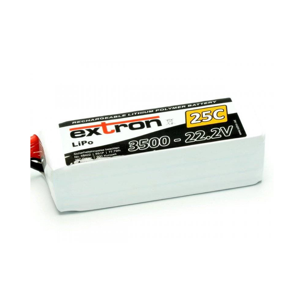 Extron Batteria Li-po X2 2S 22,2V 3500mAh 25C connettore XT90 (art. X6422)