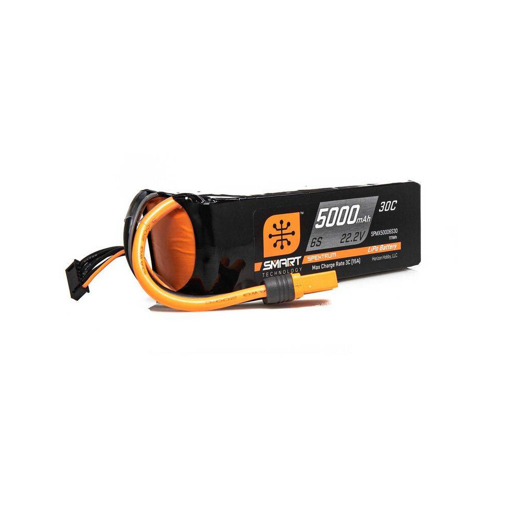 Spektrum Batteria Li-Po 6S 22,2V 5000mAh 30C Smart connettore IC5 (art. SPMX50006S30)