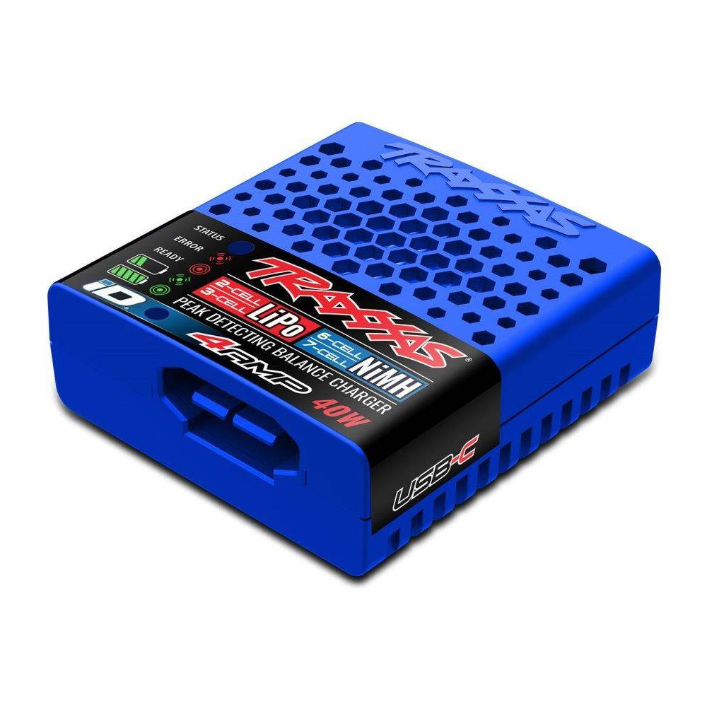 Traxxas Caricabatterie USB-C multi-celle da 4 Ampere con tecnologia Traxxas iD (art. TXX2985)
