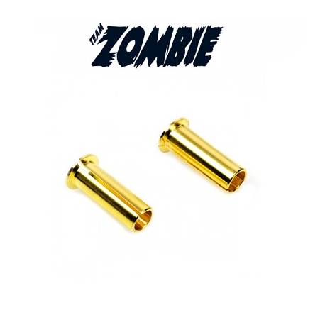 Team Zombie Adattatore maschio perno da 5mm e foro 4mm Dorato 2 pezzi (art. B-TZ-100019)