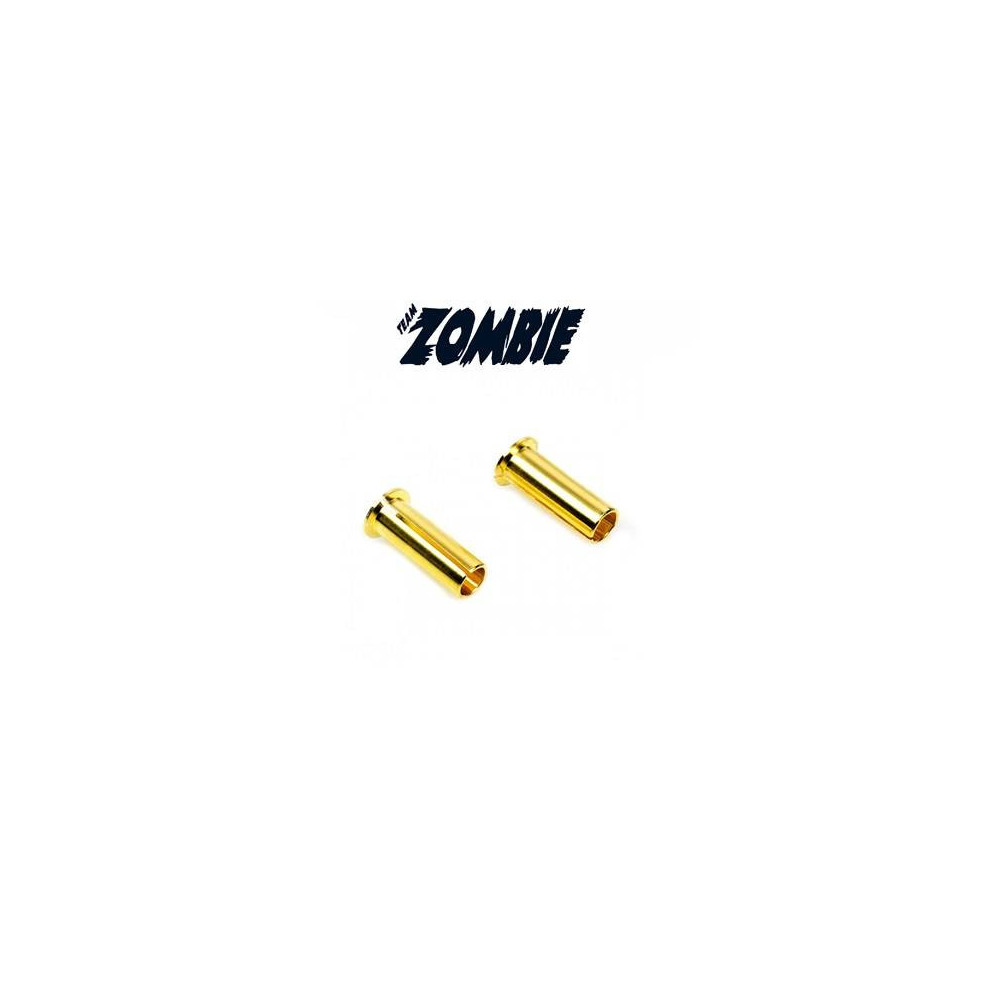 Team Zombie Adattatore maschio perno da 5mm e foro 4mm Dorato 2 pezzi (art. B-TZ-100019)