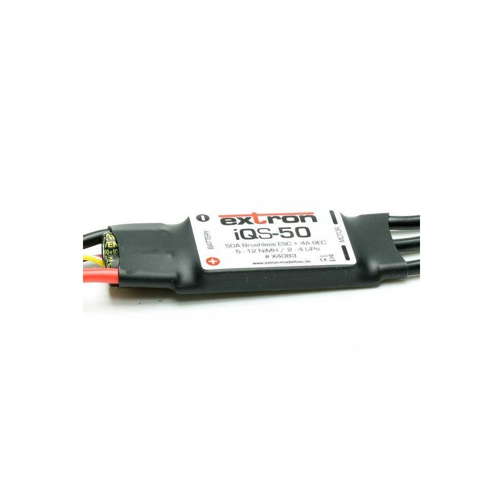 Extron Regolatore elettronico per motori Brushless ESC iQS-50 50A 2-4 Lipo BEC (art. X4083)