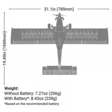 E-Flite Aeromodello elettrico Micro DRACO 800mm BNF Basic con AS3X e SAFE Select (art. EFL13550)