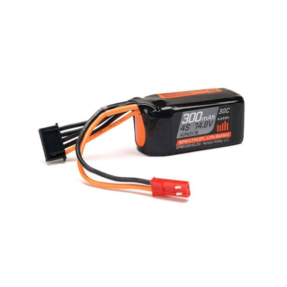 Spektrum Batteria Li-Po 4S 14,8V 300mAh 30C connettore JST BEC (art. SPMX3004SJ30)