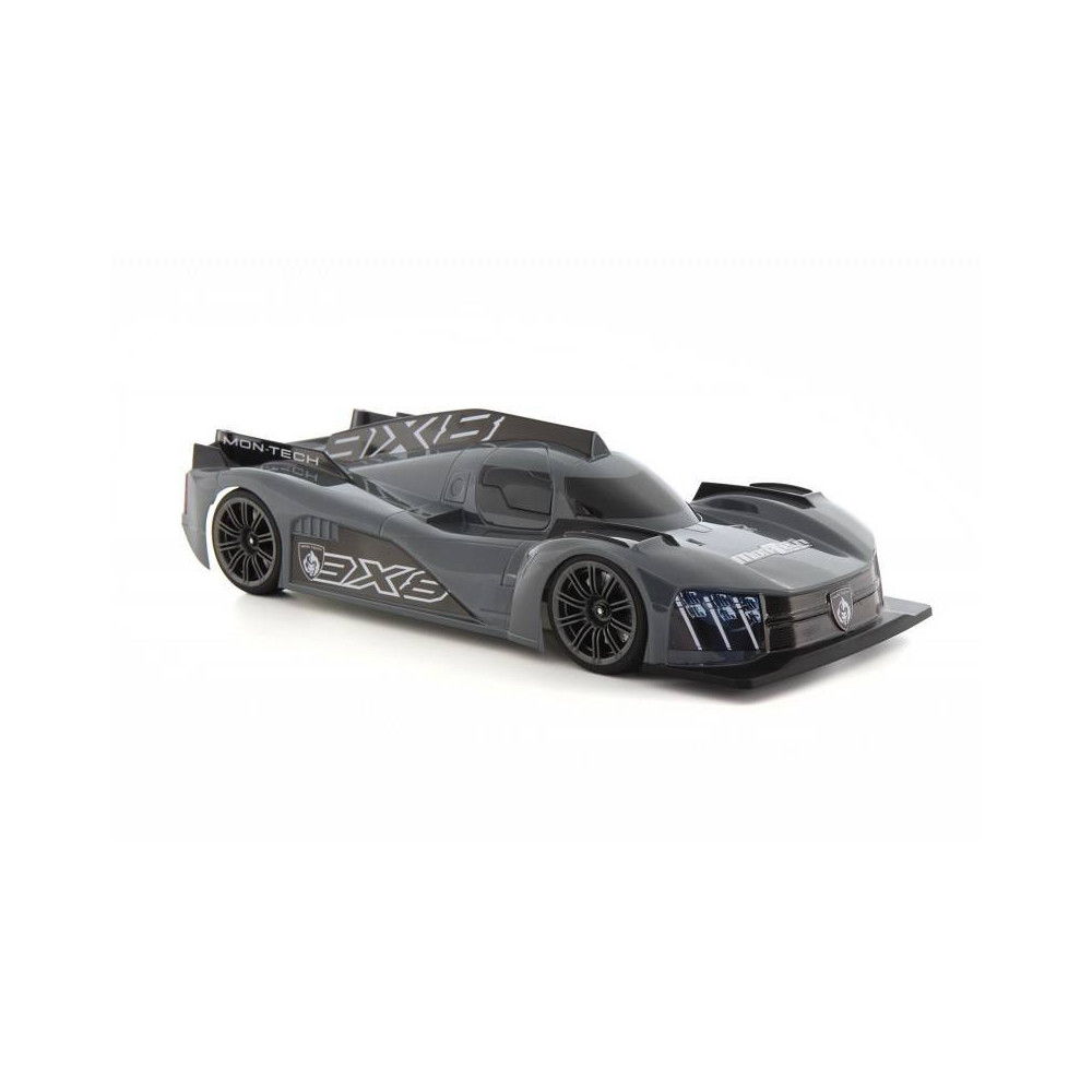 Mon-Tech Carrozzeria P 9X8 Hyper Car LMH 190mm Trasparente con Adesivi e Mascherature (art. MTR023-006)