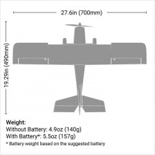Hobbyzone Aeromodello elettrico Apprentice STOL S 700mm versione RTF con SAFE (art. HBZ6100)