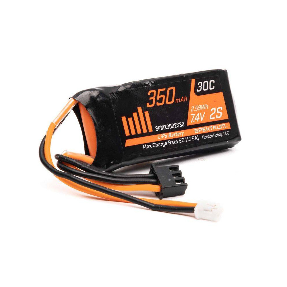 Spektrum Batteria Li-Po 2S 7,4V 350mAh 30C connettore PH 2.0  2 PIN ricambio per SCX24 (art. SPMX3502S30)