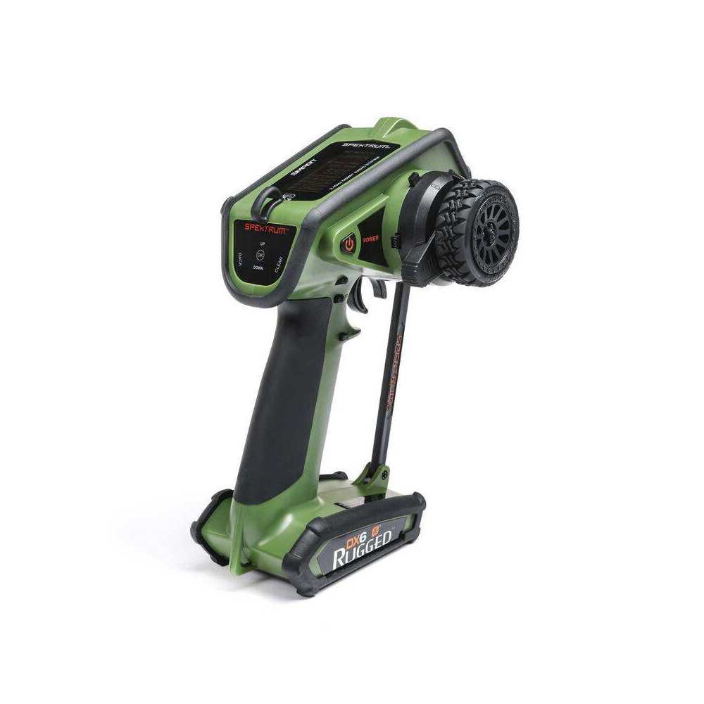 Spektrum Radiocomando DX6 Rugged DSMR 6 Canali fornito Senza Ricevitore colore Green (art. SPMR6215G)
