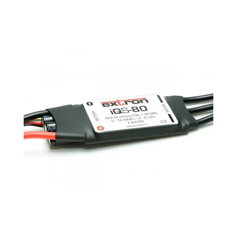 Extron Regolatore elettronico per motori Brushless ESC iQS-80 80A 2-6 Lipo BEC (art. X4085)