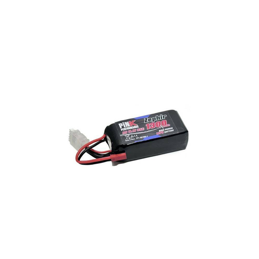 Pink Performance Batteria Zephir Li-Po 3S 11,1V 1300mAh 35C JST BEC 72x34x24mm Peso 106gr (art. PP1-3S1300-J)