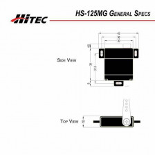 Hitec Servocomando Alare sottile HS-125MG (art. 32125S)