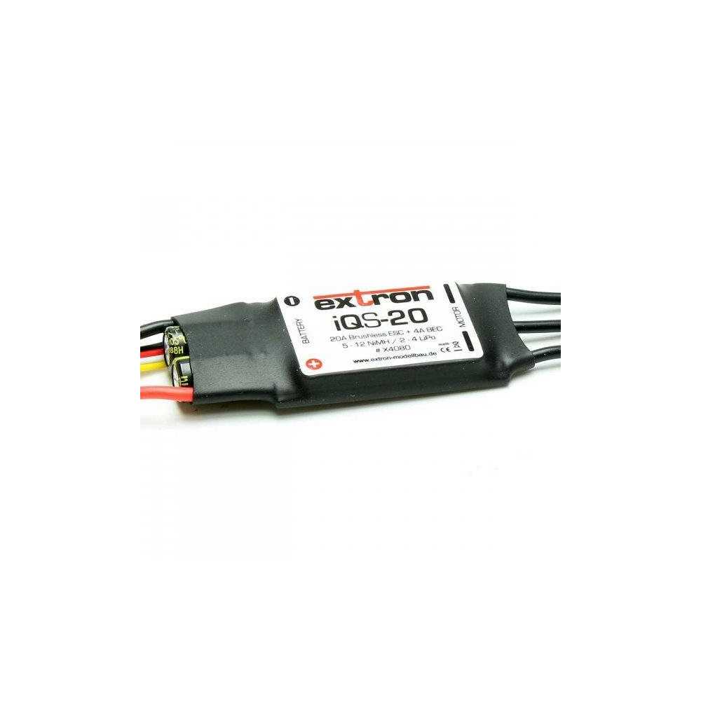 Extron Regolatore elettronico per motori Brushless ESC iQS-20 20A 2-4 Lipo BEC (art. X4080)
