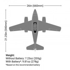 E-flite Aeromodello elettrico UMX Messerschmitt 262 EDF Jet BNF Basic con AS3X e SAFE Select (art. EFLU31050)