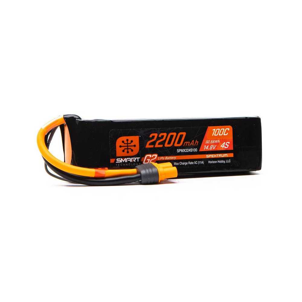 Spektrum Batteria Li-Po Smart G2 4S 14,8V 2200mAh 100C connettore IC3 (art. SPMX224S100)