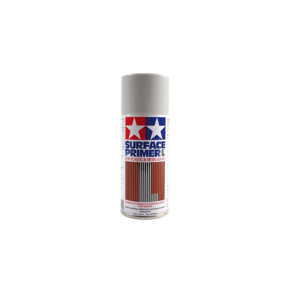 Tamiya Surface Primer Spray GRIGIO Bomboletta spray da 180 ml (art. TA87042)