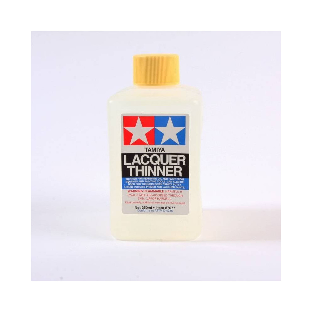 Tamiya Diluente Thinner per Lacquer, Stucco, Primer Confezione da 250ml (art. TA87077)