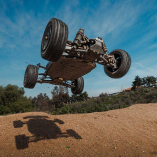 Arrma Automodello Typhon Grom Mega 380 Buggy 4X4 Brushed RTR con Batteria e Caricabatteria, Blu/Argento (art. ARA2106T1)