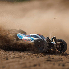 Arrma Automodello Typhon Grom Mega 380 Buggy 4X4 Brushed RTR con Batteria e Caricabatteria, Blu/Argento (art. ARA2106T1)