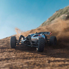 Arrma Automodello Typhon Grom Mega 380 Buggy 4X4 Brushed RTR con Batteria e Caricabatteria, Blu/Argento (art. ARA2106T1)