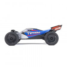 Arrma Automodello Typhon Grom Mega 380 Buggy 4X4 Brushed RTR con Batteria e Caricabatteria, Blu/Argento (art. ARA2106T1)
