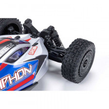 Arrma Automodello Typhon Grom Mega 380 Buggy 4X4 Brushed RTR con Batteria e Caricabatteria, Blu/Argento (art. ARA2106T1)