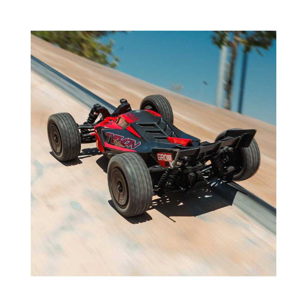 Arrma Automodello Typhon Grom 223S BLX DSC Buggy 4X4 Brushless RTR con Batteria e Caricabatteria, Rossa (art. ARA2306ST1)