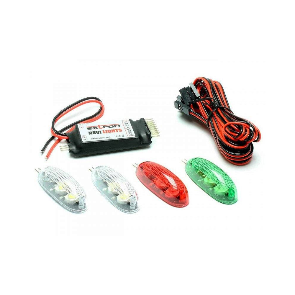 Extron Set Completo di Illuminazione a LED Navi Lights per Aeromodelli ed Elicotteri R/C (art. X4943)