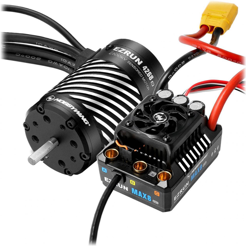 Hobbywing Combo ESC Ezrun MAX8 G2S 160A con motore Ezrun 4268SD G2 2500kV (art. HW38020375)