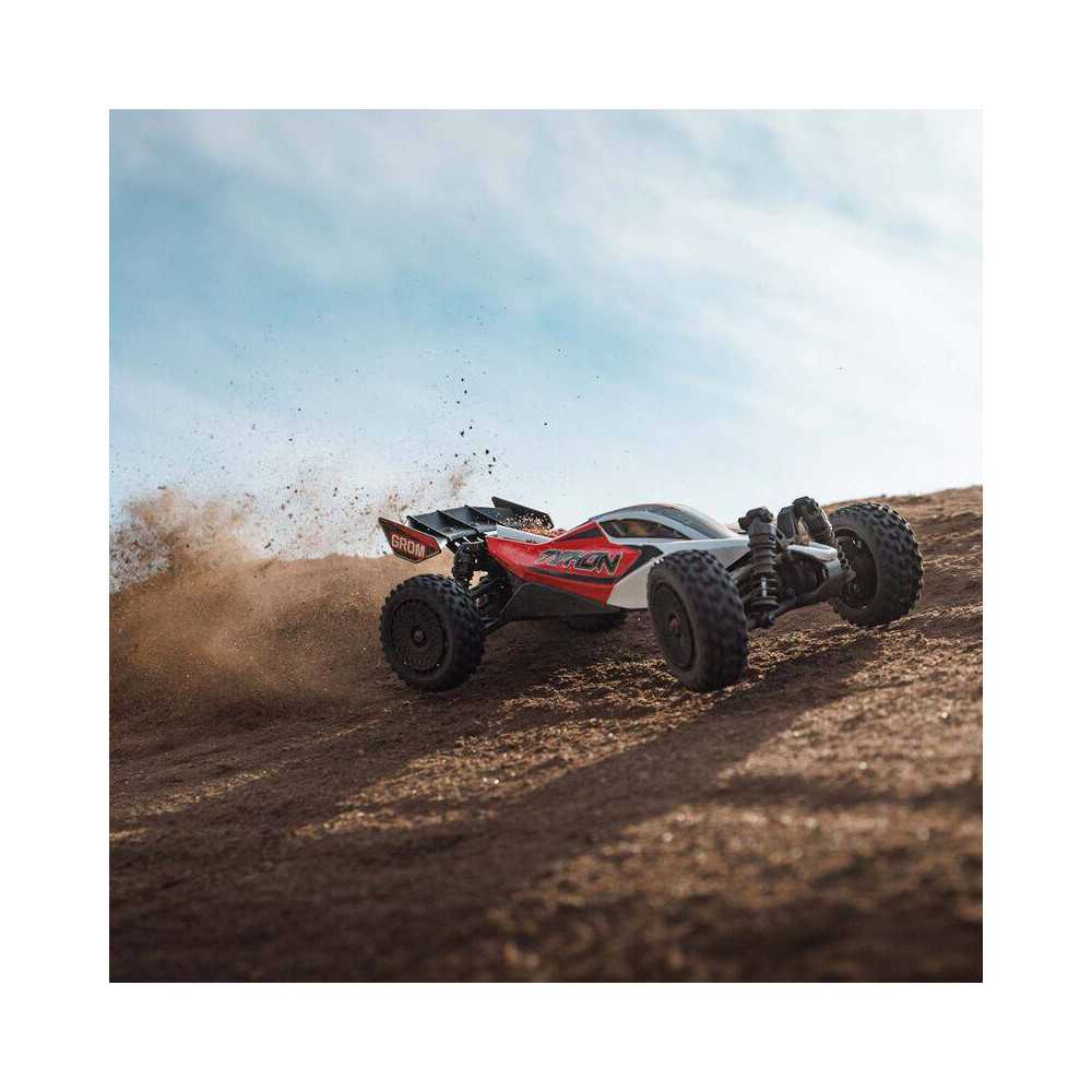 Arrma Automodello Typhon Grom Mega 380 Buggy 4X4 Brushed RTR con Batteria e Caricabatteria, Rosso/Bianco (art. ARA2106T2)