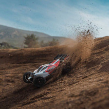 Arrma Automodello Typhon Grom Mega 380 Buggy 4X4 Brushed RTR con Batteria e Caricabatteria, Rosso/Bianco (art. ARA2106T2)