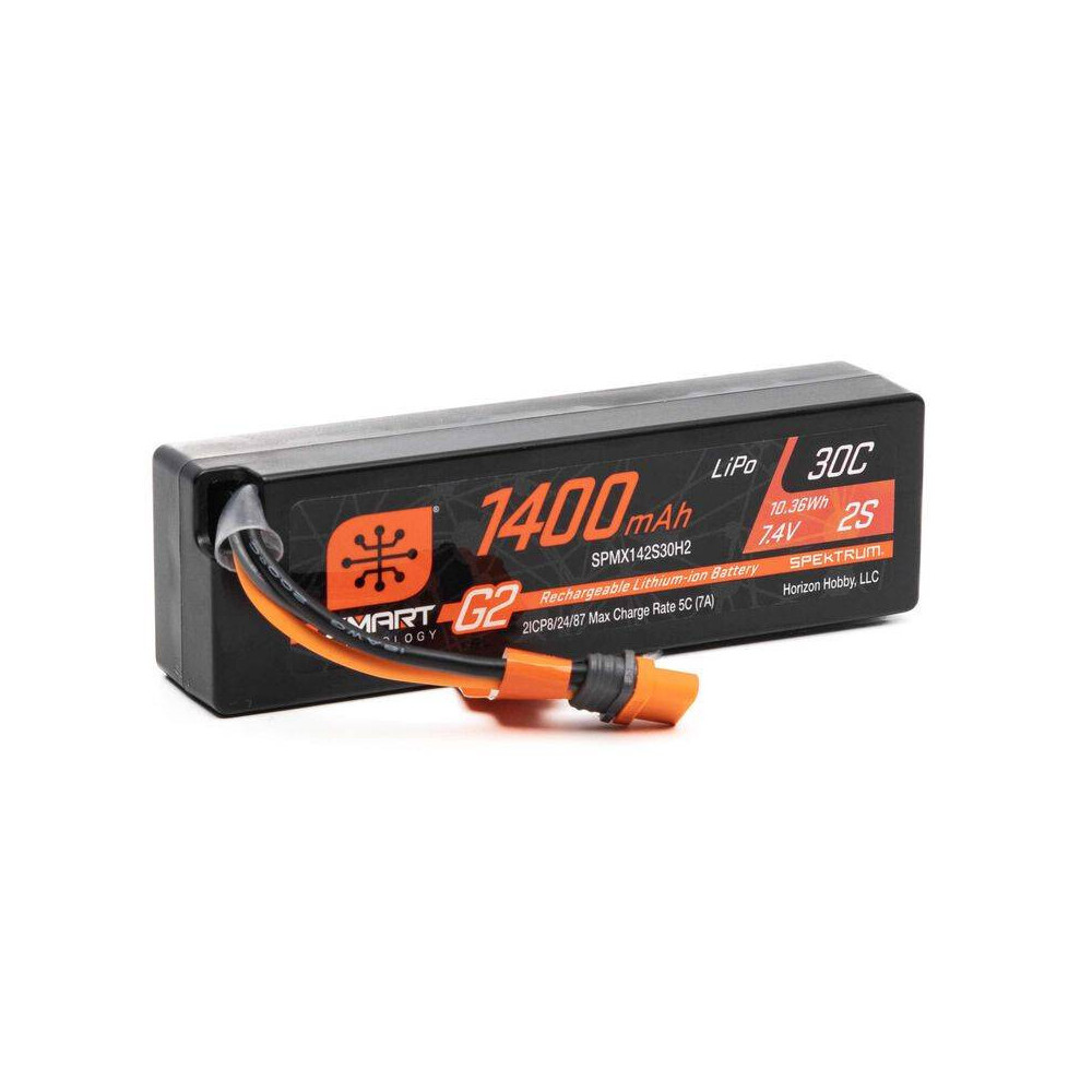 Spektrum Batteria Li-Po Smart G2 2S 7,4V 1400mAh 30C connettore IC2 (art. SPMX142S30H2)