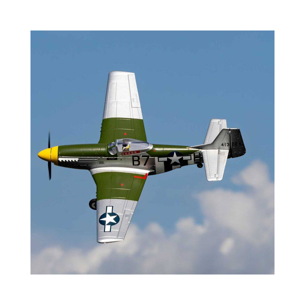 E-flite Aeromodello P-51D Mustang 1000mm BNF Basic con AS3X+ e SAFE Select (art. EFL02650)