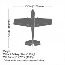 E-flite Aeromodello Elettrico Sportix 1100mm BNF Basic con AS3X+ & SAFE Select (art. EFL10750)