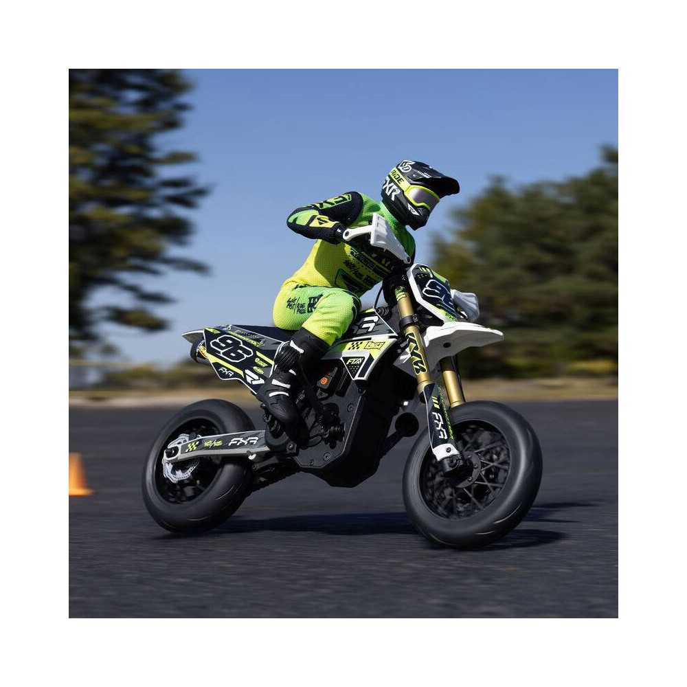 Team Losi Moto Radiocomandata Promoto SM FXR Supermoto Scala 1/4 RTR con Batteria e Caricabatterie Bianco (art. LOS-2310)