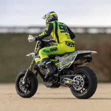 Team Losi Moto Radiocomandata Promoto SM FXR Supermoto Scala 1/4 RTR con Batteria e Caricabatterie Bianco (art. LOS-2310)