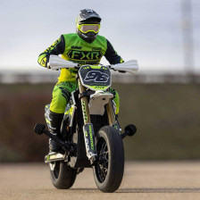 Team Losi Moto Radiocomandata Promoto SM FXR Supermoto Scala 1/4 RTR con Batteria e Caricabatterie Bianco (art. LOS-2310)
