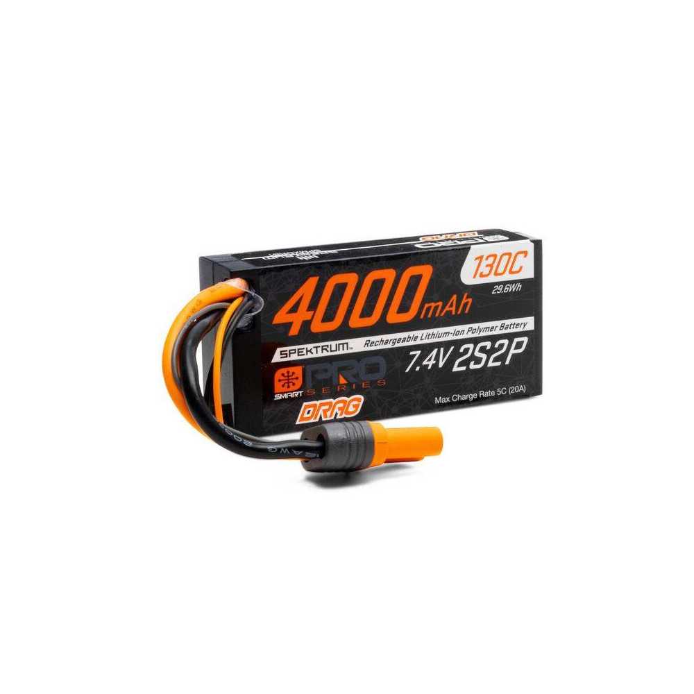 Spektrum Batteria Li-Po Smart Pro Drag 2S 7,4V 4000mAh 130C connettore IC5 (art. SPMXDRB1)