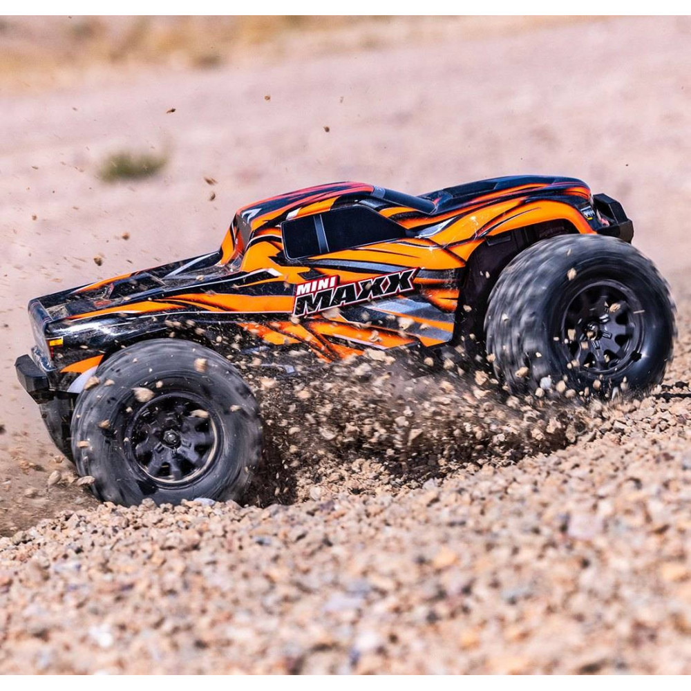 Traxxas Automodello Mini Maxx Monster Truck Brushless BL-2S Versione RTR Colore Arancione (art. TXX107154-1-ORNG)