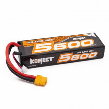 Hobbytech Batteria KONECT Li-Po 2S 7,4V 5600mAh 60C Slim Pack Connettore XT60 (art. KN-LP2S5600-XT60)